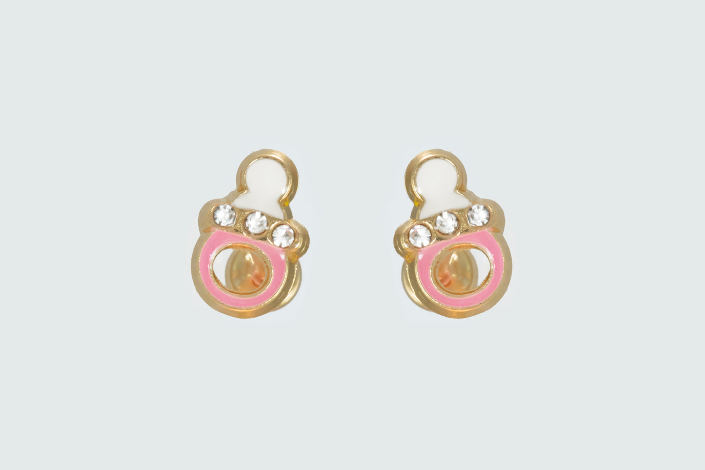 14K Gold Pacifier Earrings
