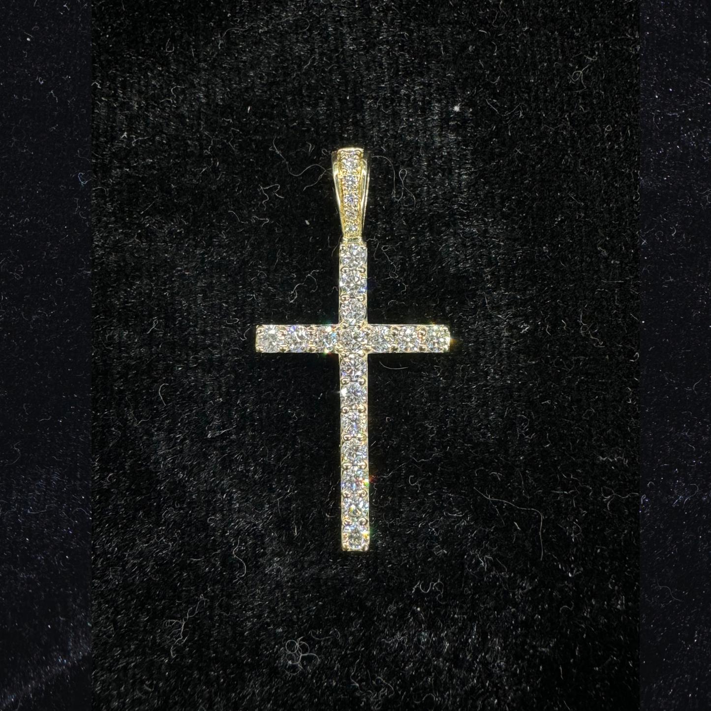 4hisGlory 14k Gold Diamond Cross (Full Of Diamonds)