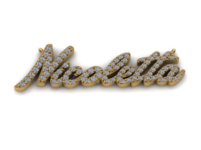 Personalized Gold Name with a Rolo Chain by 4HisGlory