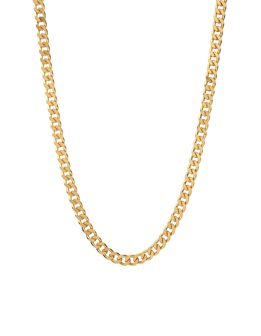 Solid Cuban Curb Link Chain | Yellow Gold