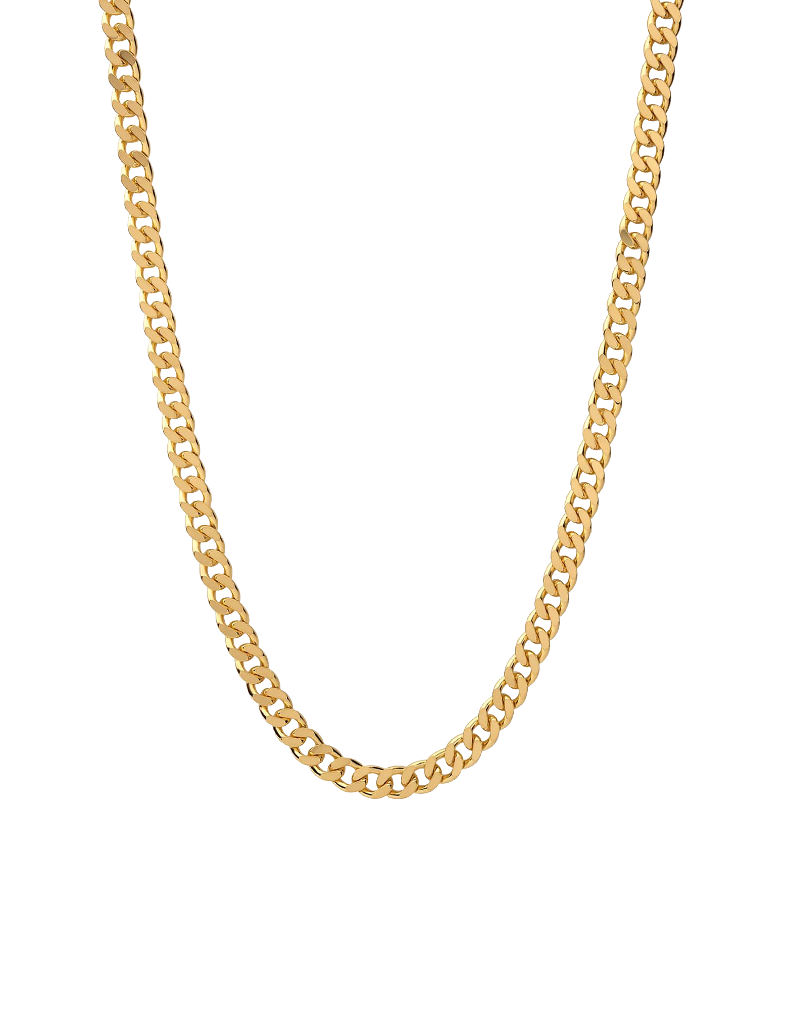 Solid Cuban Curb Link Chain | Yellow Gold
