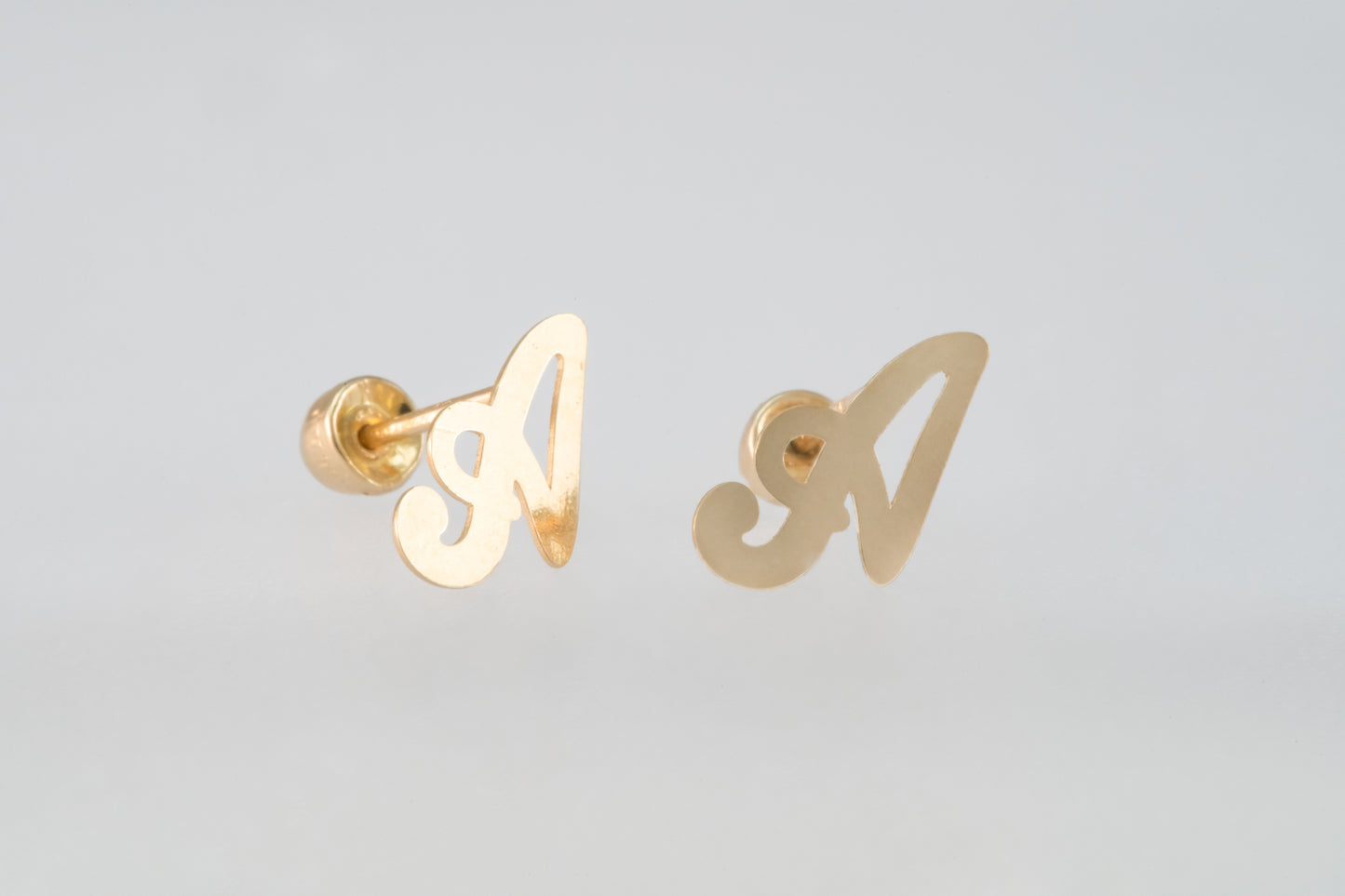 14K Gold Initials Earrings