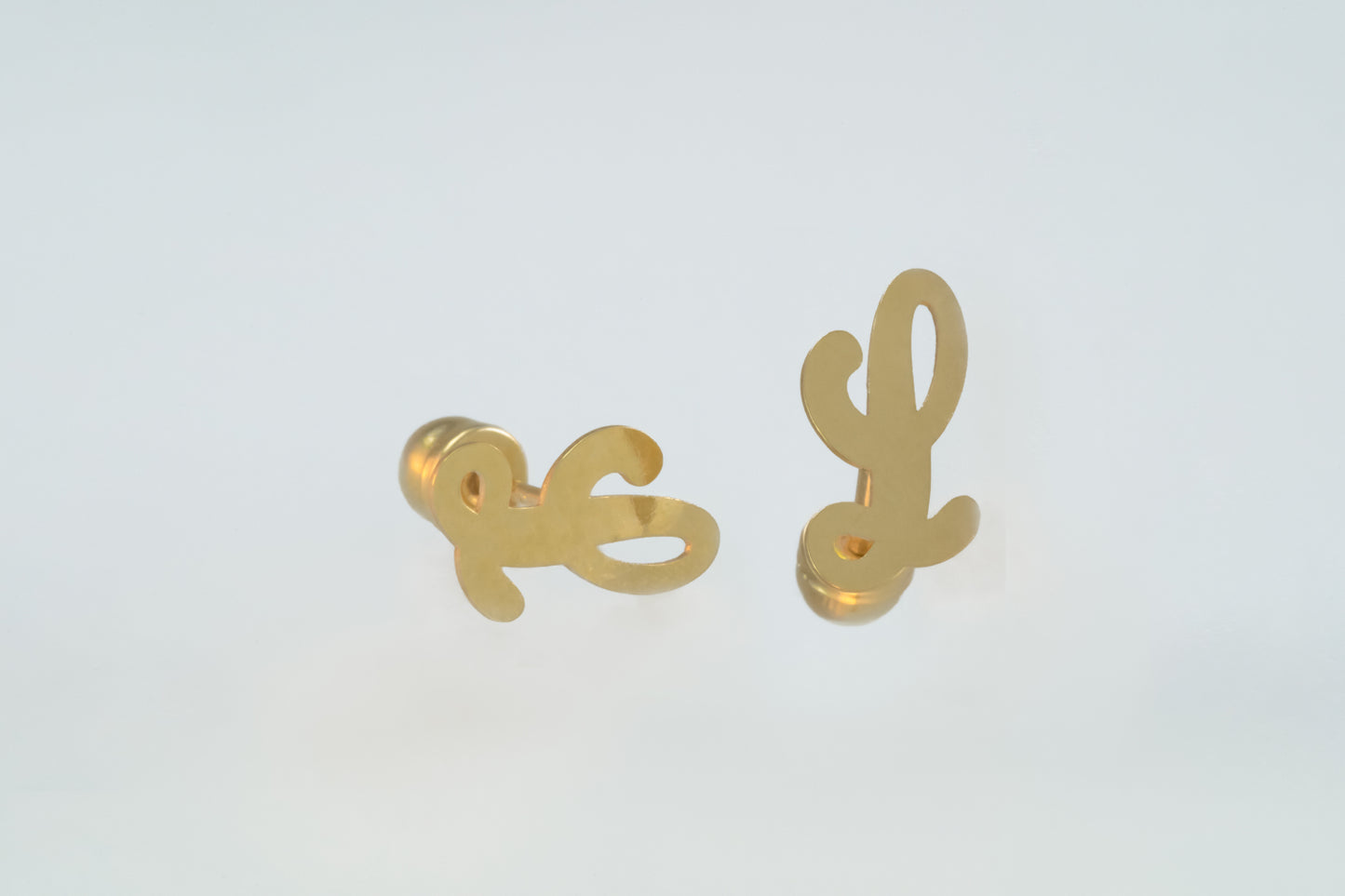 14K Gold Initials Earrings