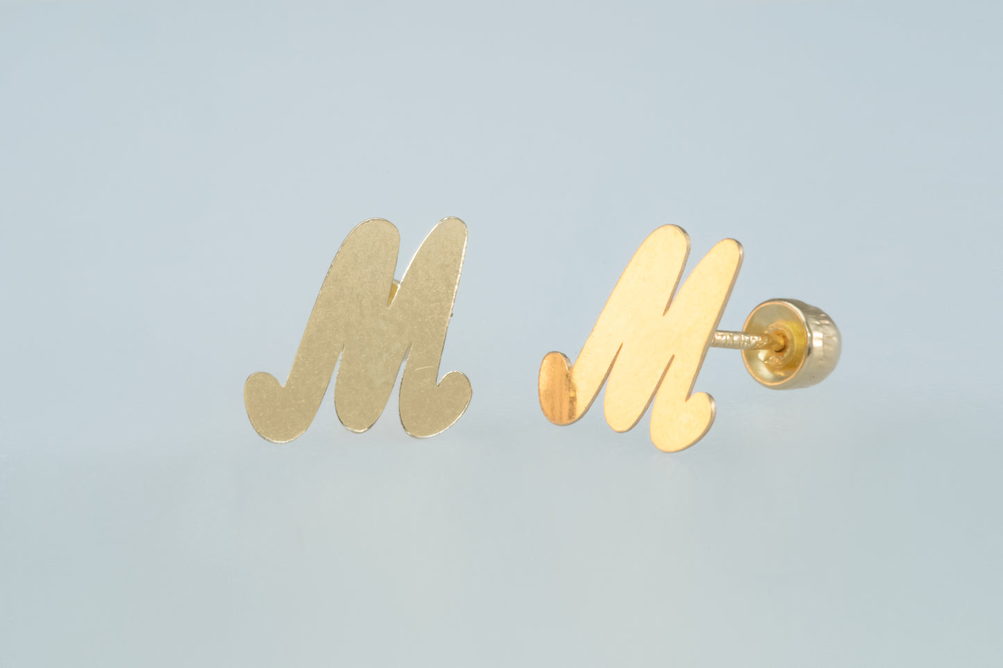 14K Gold Initials Earrings