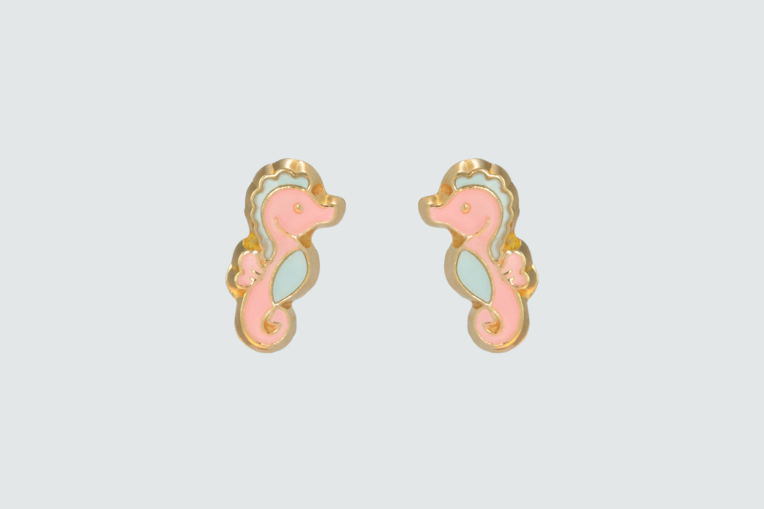 10K Gold Seahorse Earrings
