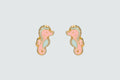 14K Gold Seahorse Earrings