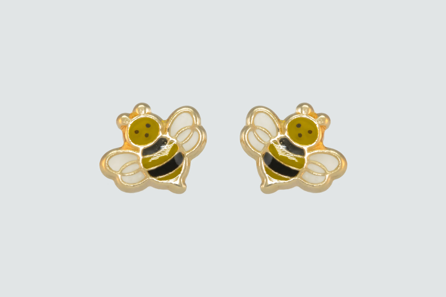 10K Gold Bee Earrings