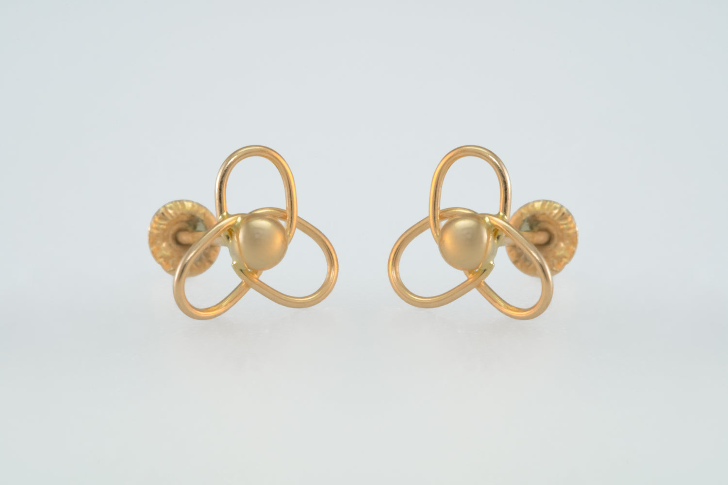 10K Gold Castle Atom Earrings