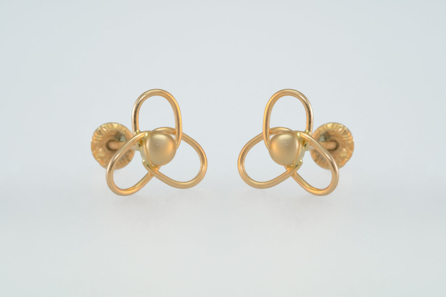 14K Gold Castle Atom Earrings