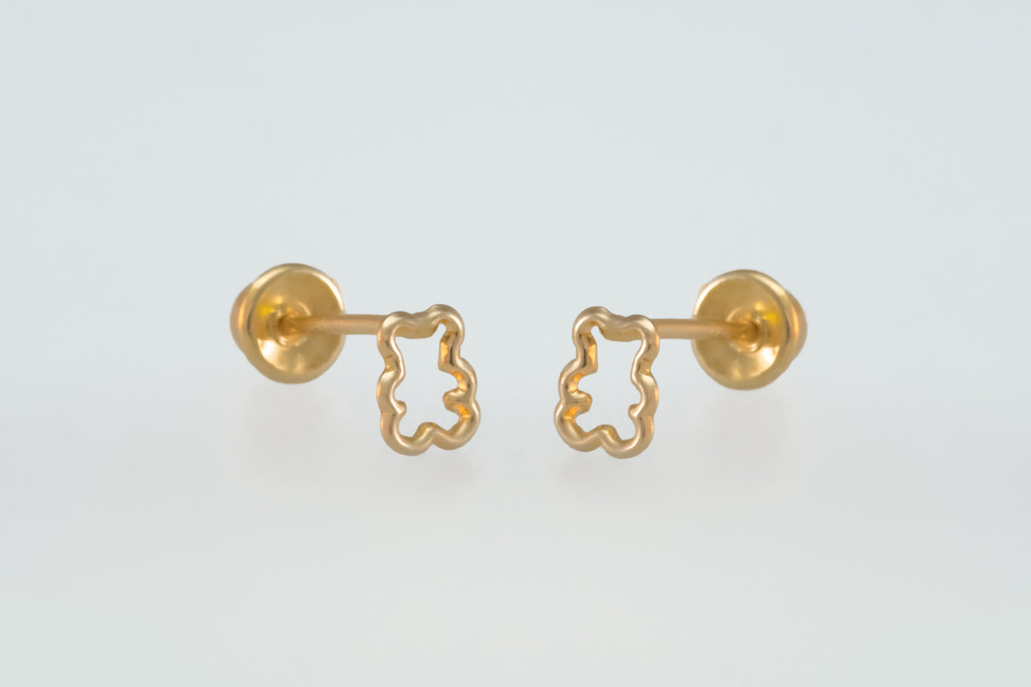 10K Gold Bear Silhouette Earrings