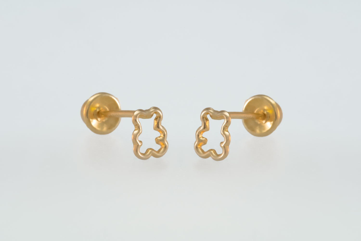 10K Gold Bear Silhouette Earrings