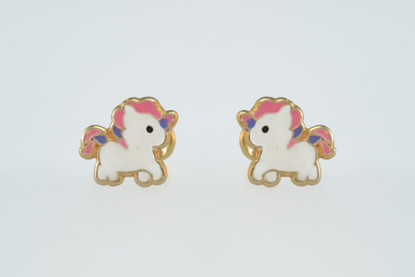 10K Gold Pony Earrings