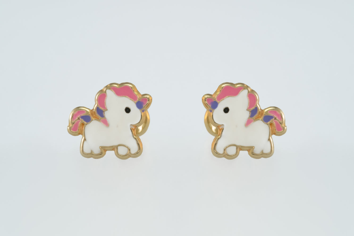 10K Gold Pony Earrings