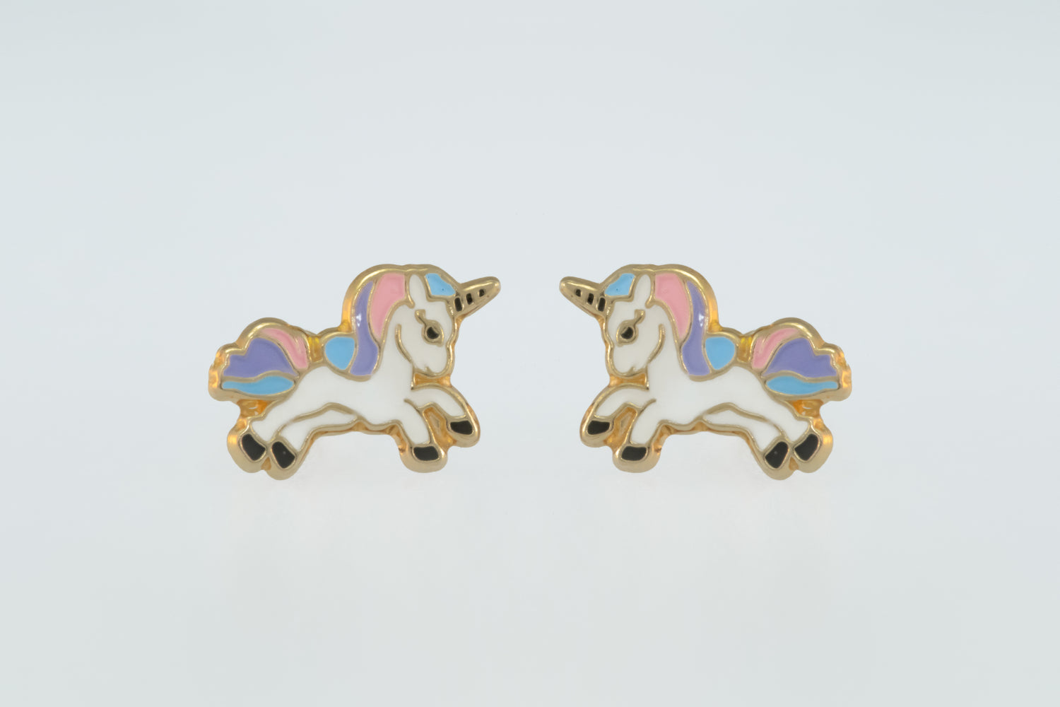 10K Gold Unicorn Earrings