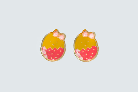 10K Gold Chicken Earrings