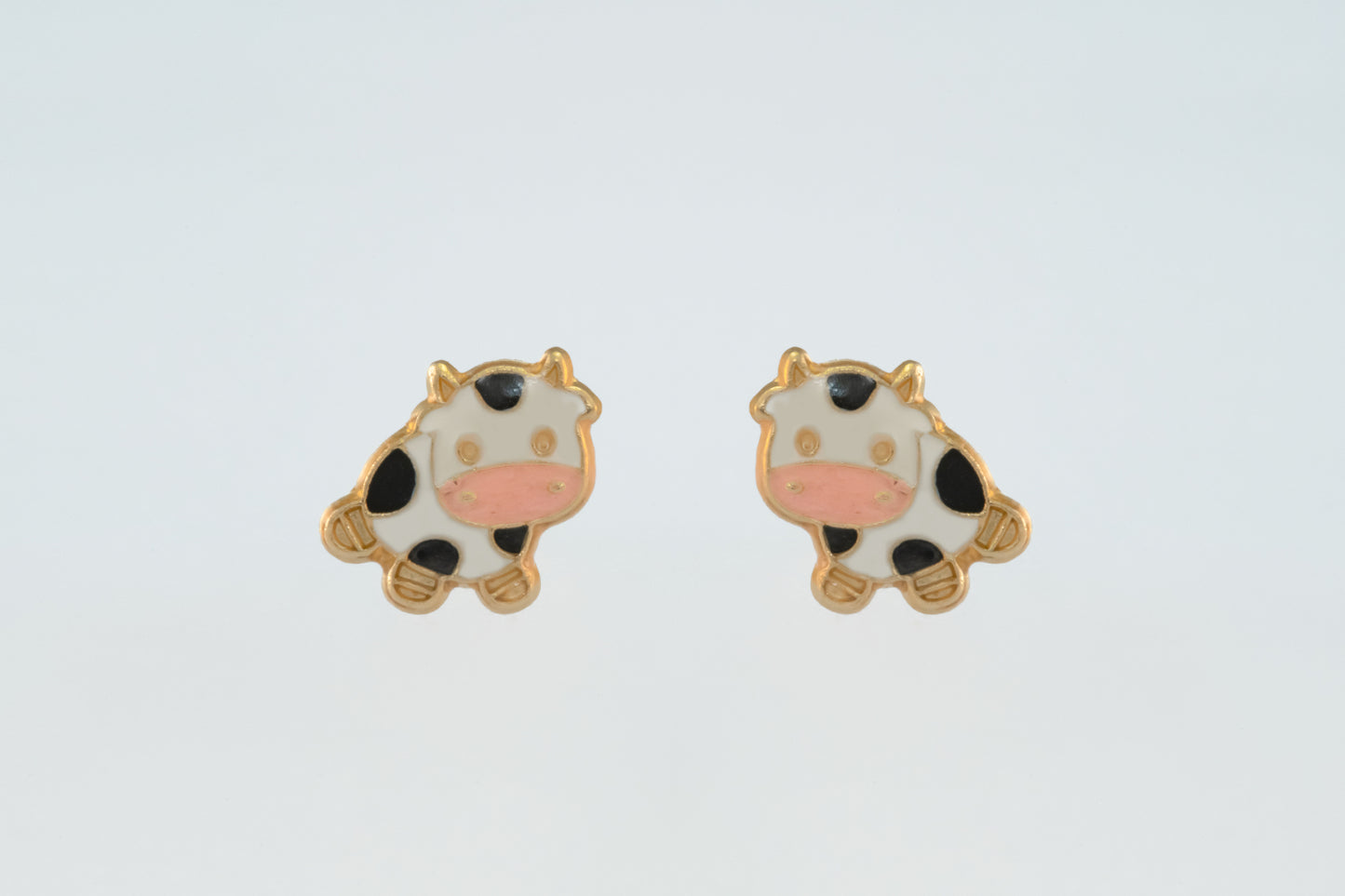 10K Gold Cow Earrings