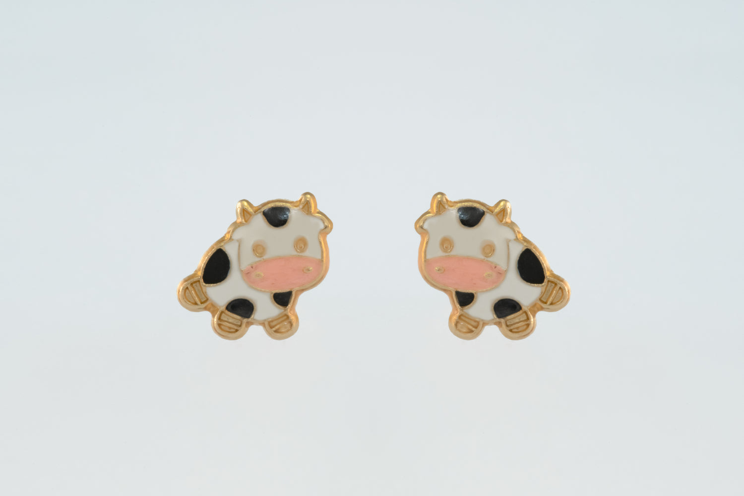 10K Gold Cow Earrings