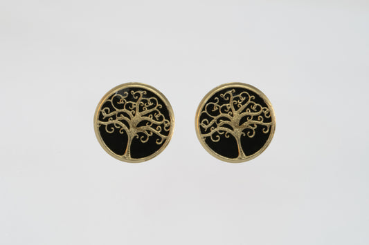 10K Gold Life Tree Earrings