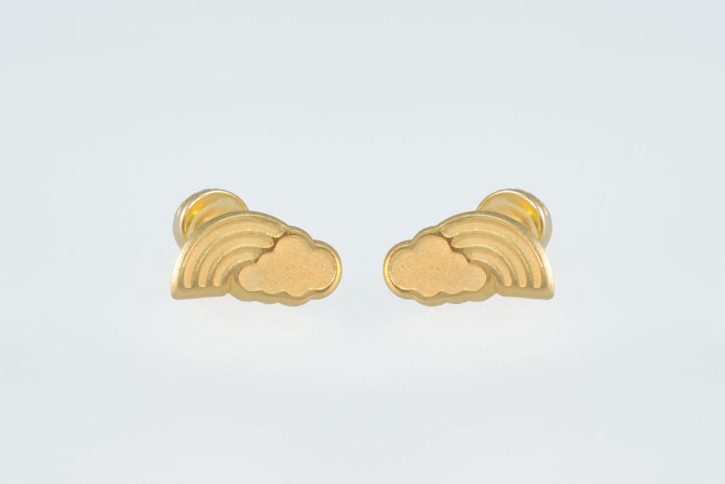 10K Gold Rainbow Earrings