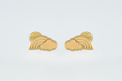 10K Gold Rainbow Earrings