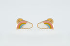 14K Gold Rainbow Earrings