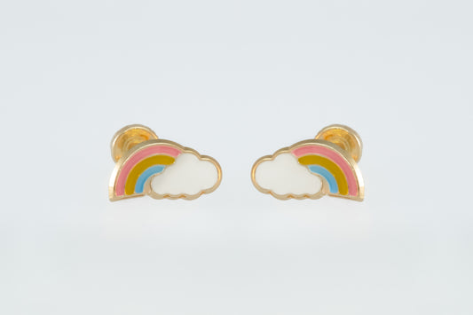 14K Gold Rainbow Earrings