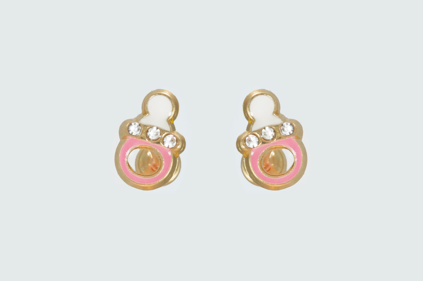 10K Gold Pacifier Earrings