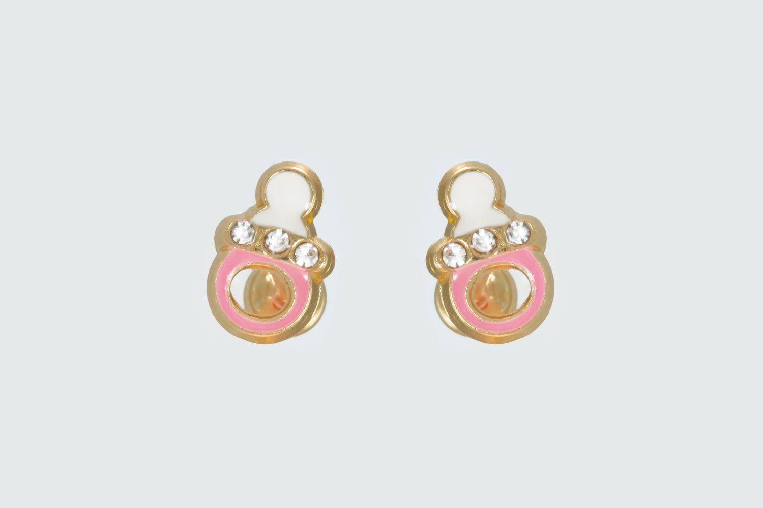 10K Gold Pacifier Earrings