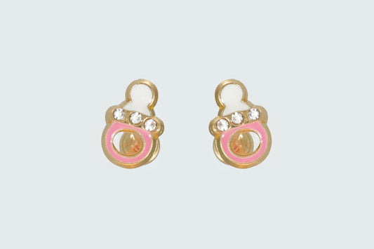 10K Gold Pacifier Earrings