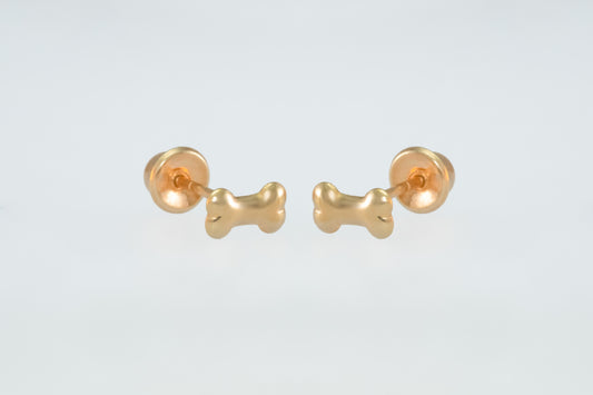 10K Gold Dog Treat Earrings