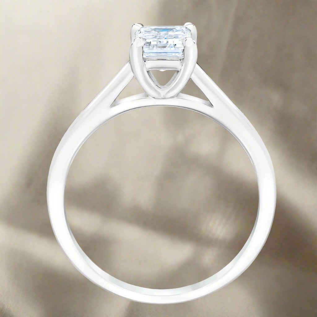 Emerald Cut 2.01 ct VS1 Clarity, H Color Diamond Platinum Solitaire Ring