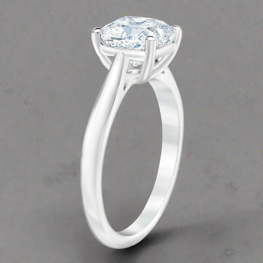Cushion Cut 2.30 ct VVS1 Clarity, G Color Diamond Platinum Solitaire Ring