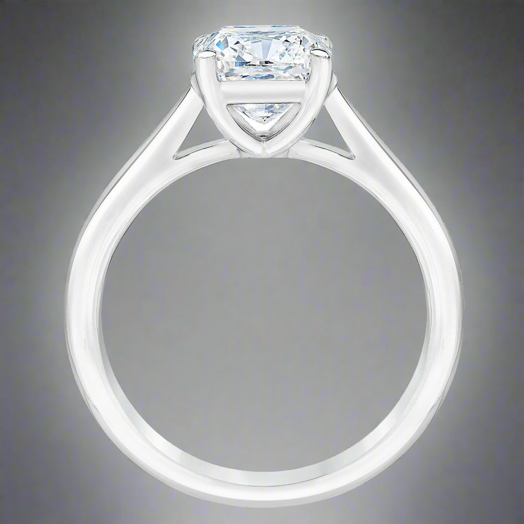 Cushion Cut 2.30 ct VVS1 Clarity, G Color Diamond Platinum Solitaire Ring