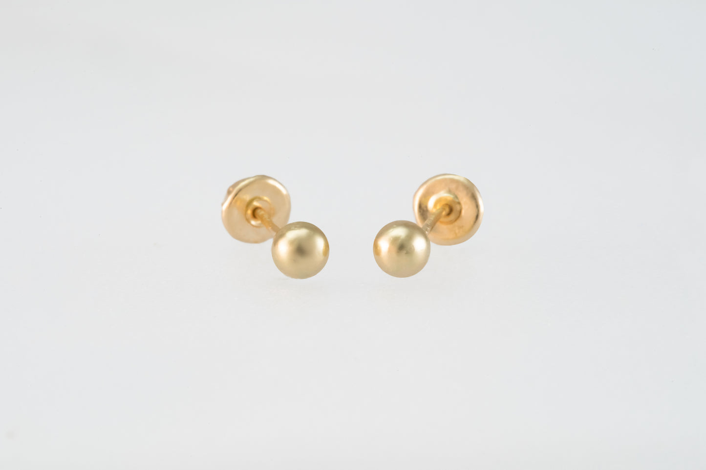 14K Gold 2.5mm Ball Earrings