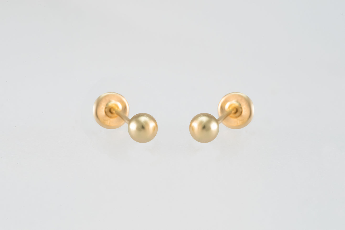 14K Gold 3mm Ball Earrings