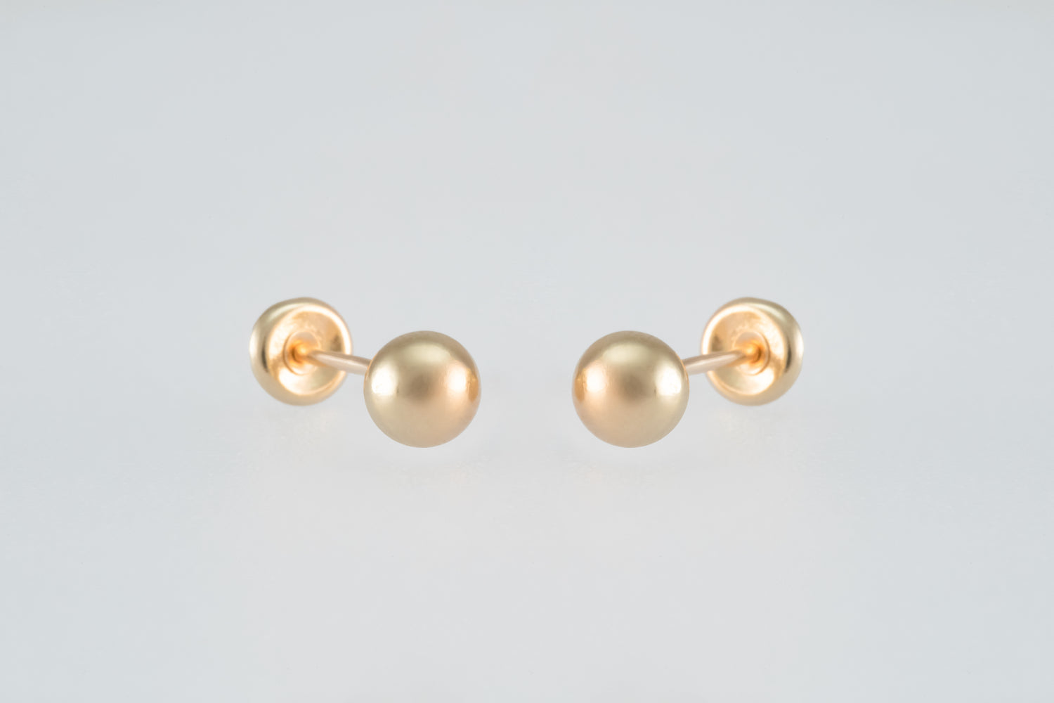 14K Gold 4mm Ball Earrings