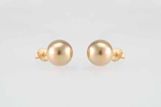 14K Gold 7mm Ball Earrings