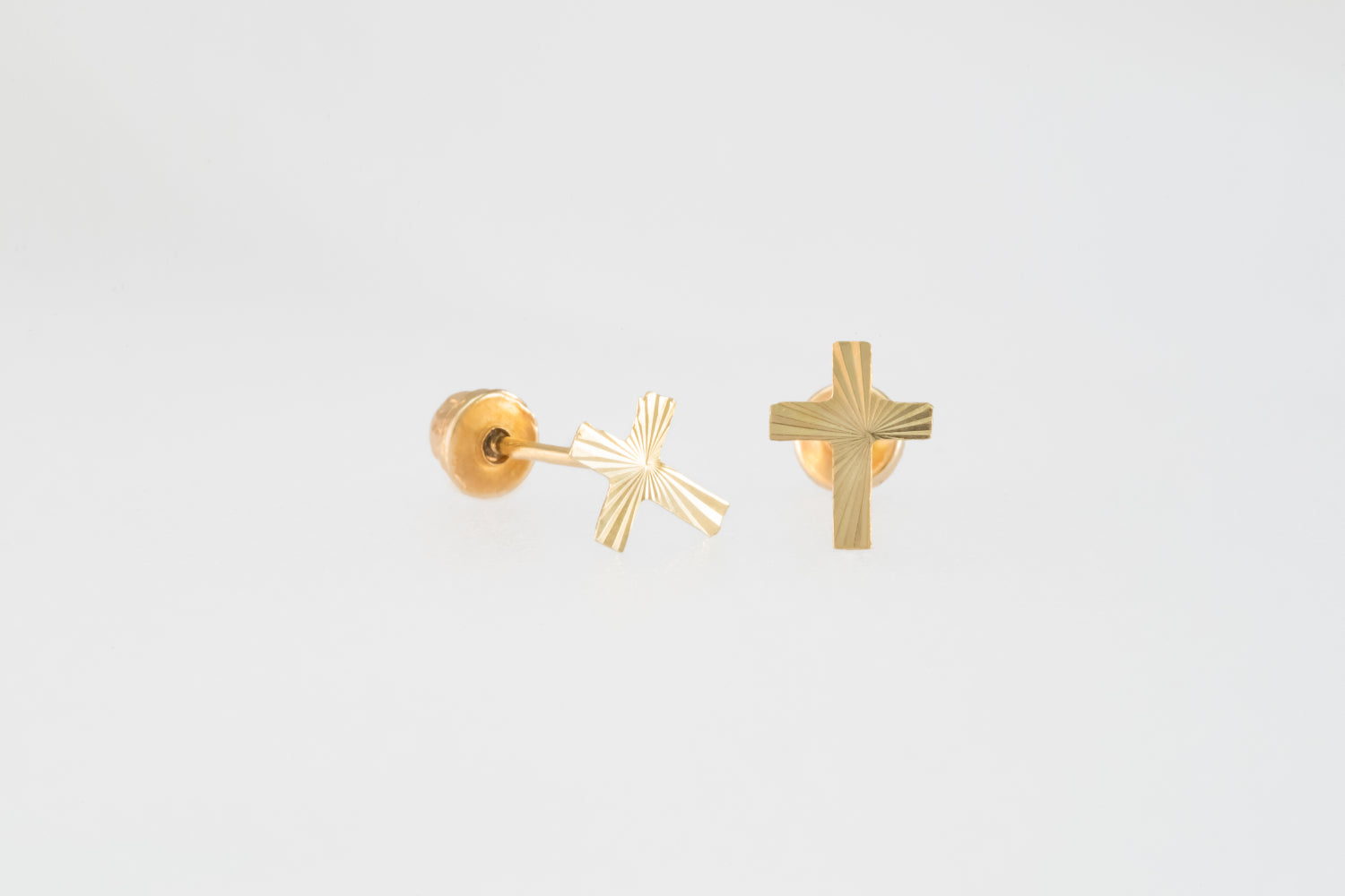 10K Gold Cross Earrings