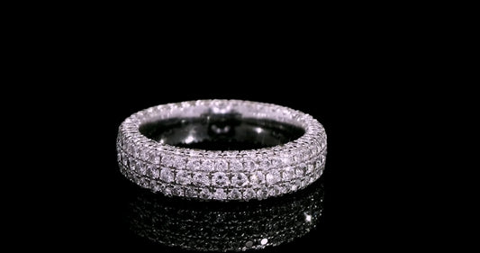 Elegant 14k White Gold Diamond Ring 2CTW - Timeless Luxury