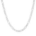 White Gold Solid Figaro Chain