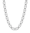 White Gold Solid Mariner Chain