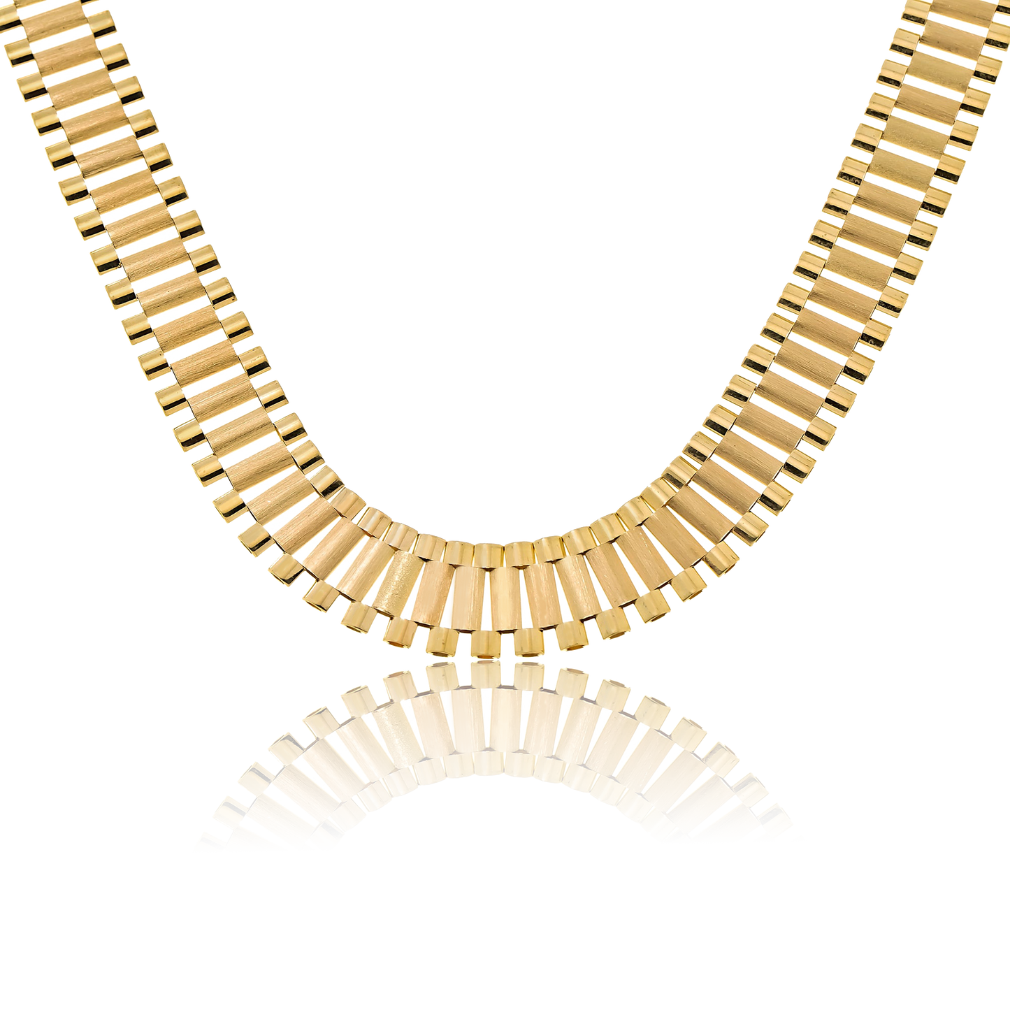 9mm Fancy Rolex Design Chain | Yellow Gold