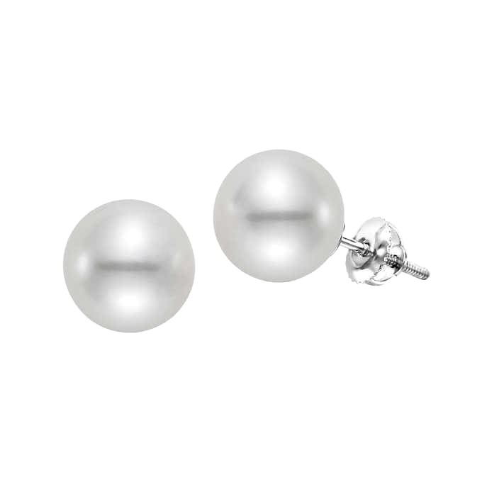 Freshwater Cultured 10-11 mm Pearl 14kt White Gold Earrings