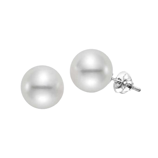 Freshwater Cultured 10-11 mm Pearl 14kt White Gold Earrings