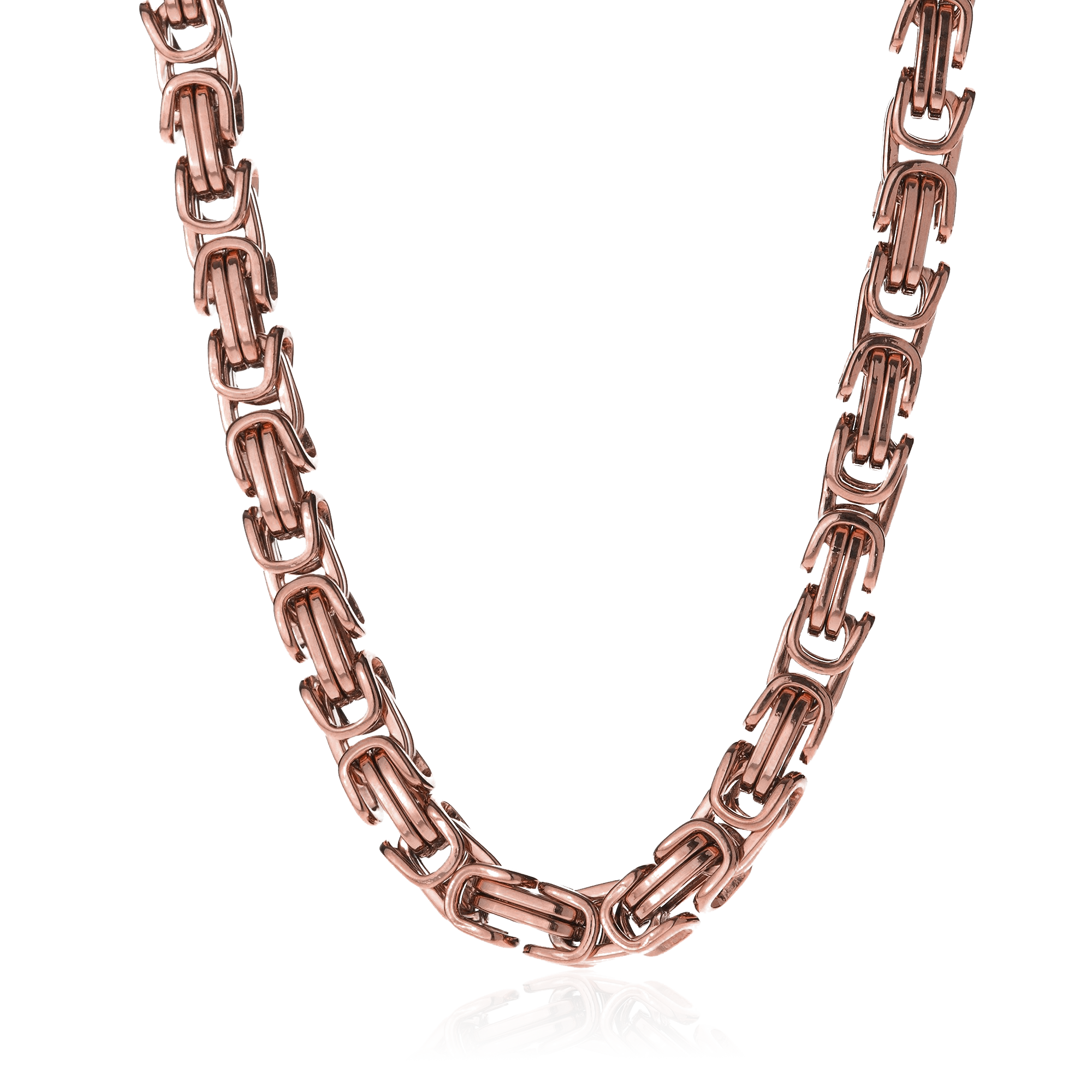 Solid Byzantine Chain | Rose Gold