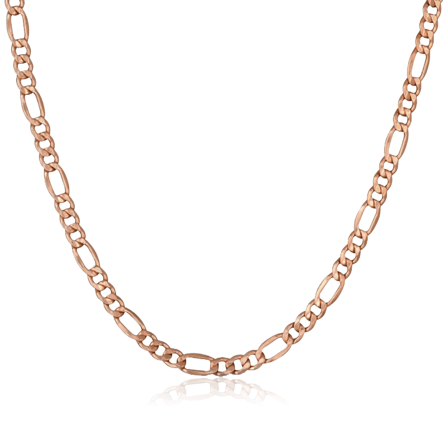 Hollow Figaro Chain | Rose Gold