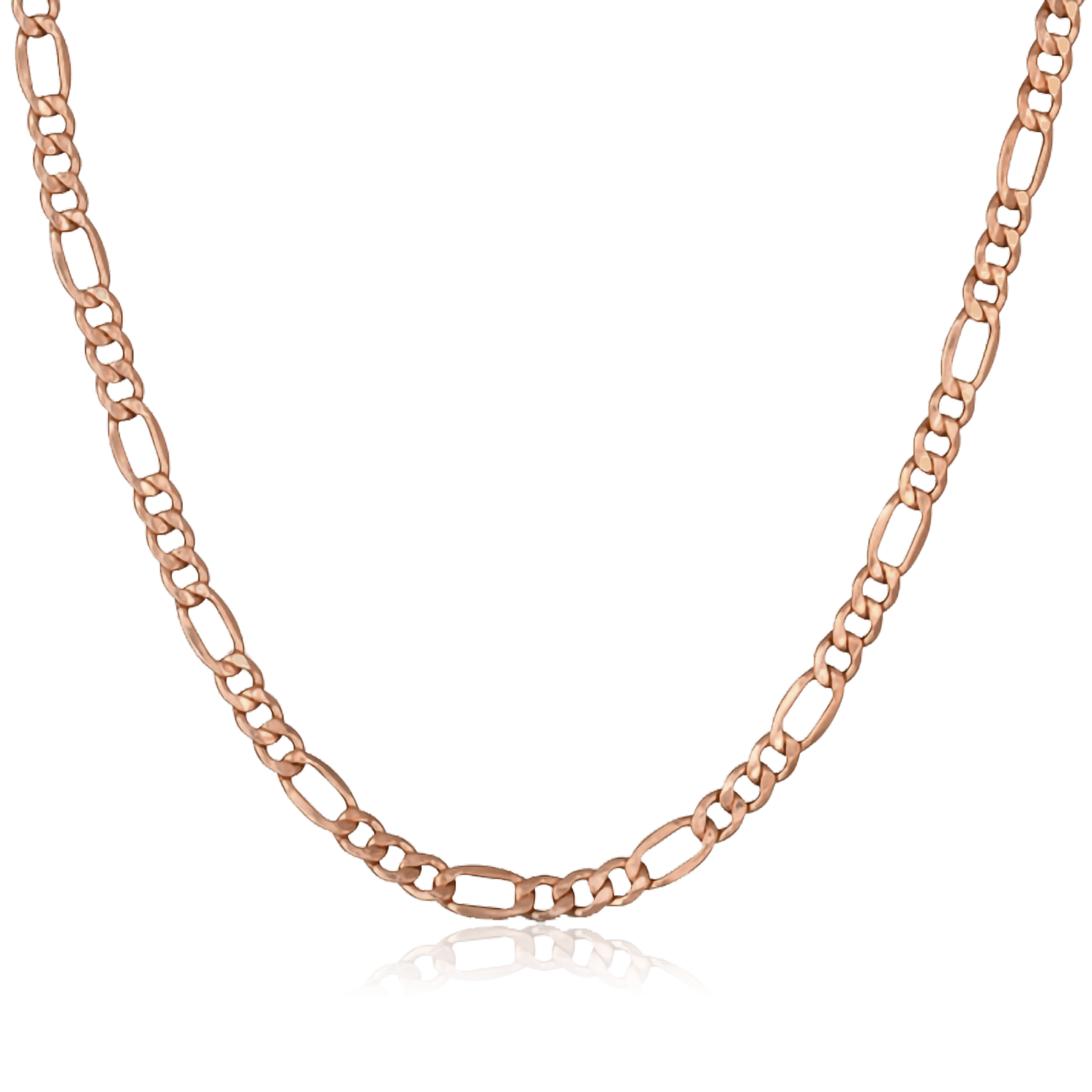 Hollow Figaro Chain | Rose Gold