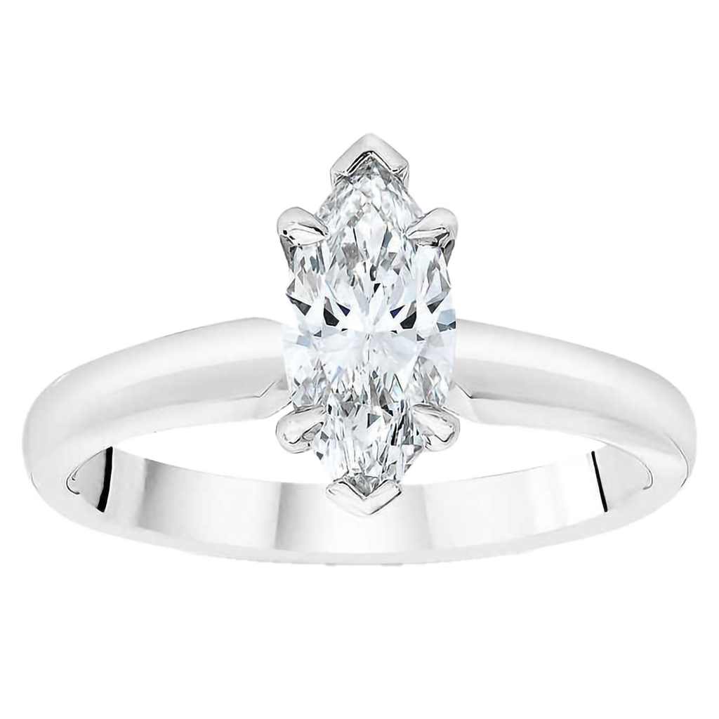Marquise Cut 2.01 ct VS1 Clarity H Color Diamond Platinum Solitaire Ring