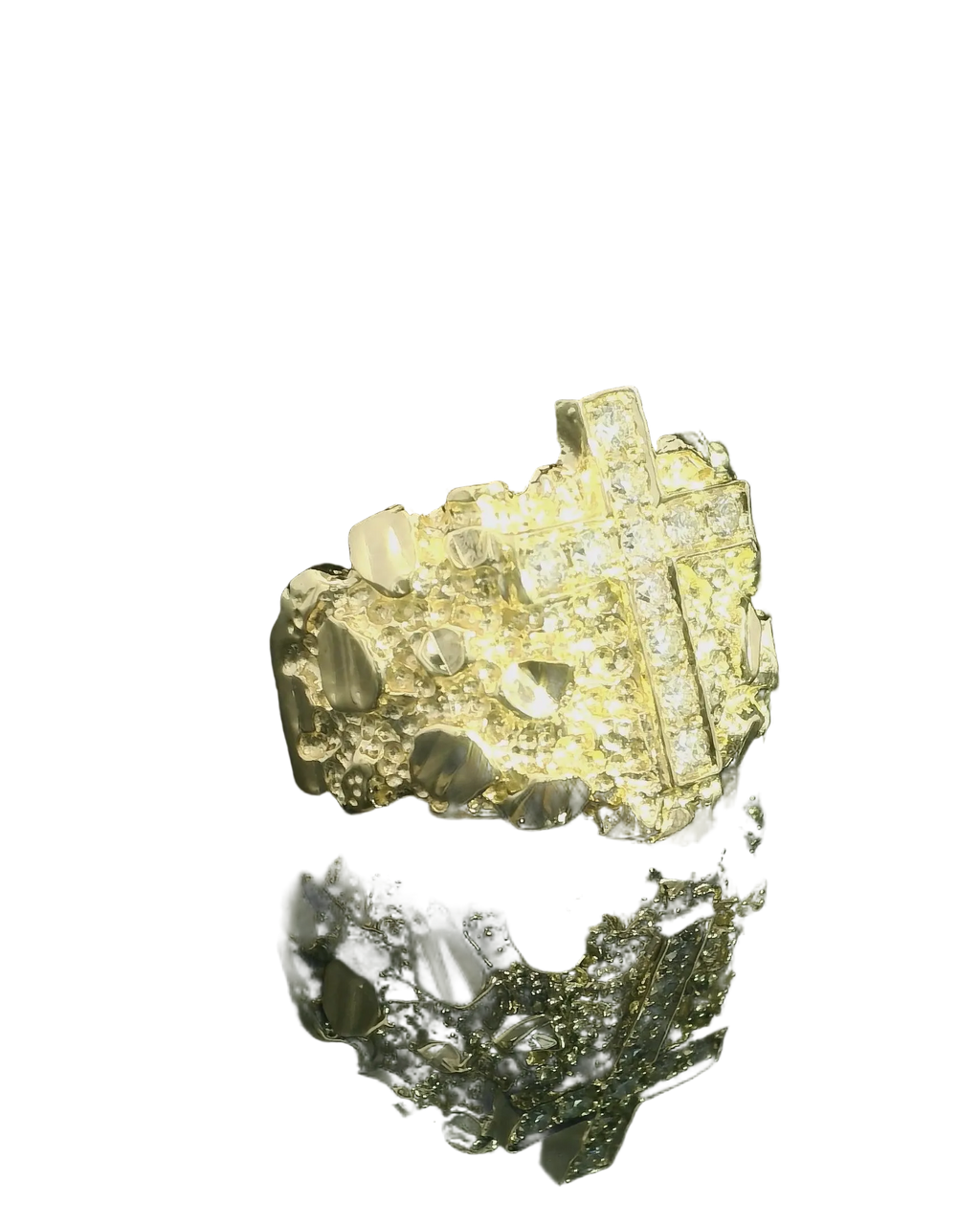 Cross Nugget Ring