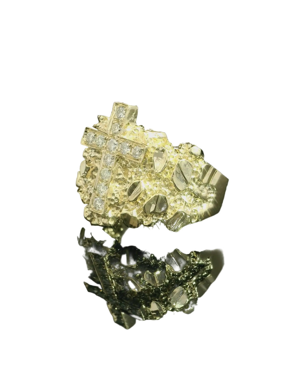 Cross Nugget Ring